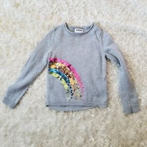 Size 5  gray and silver knit sweater w/ sequence